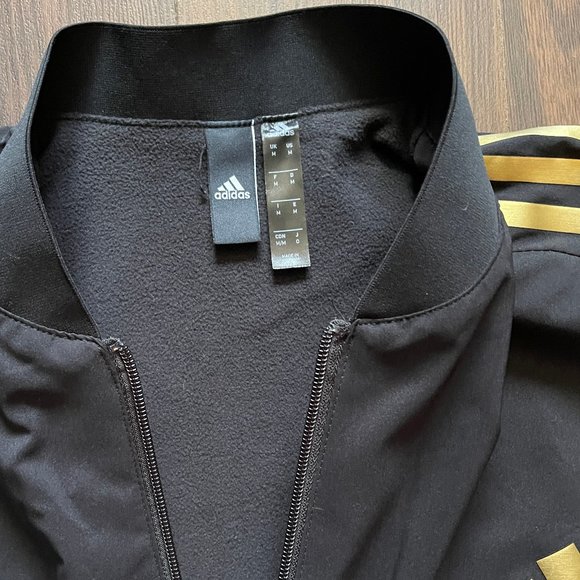 Adidas 3 Gold stripes windbreackers  jacket M - Picture 2 of 11